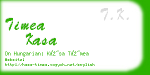 timea kasa business card